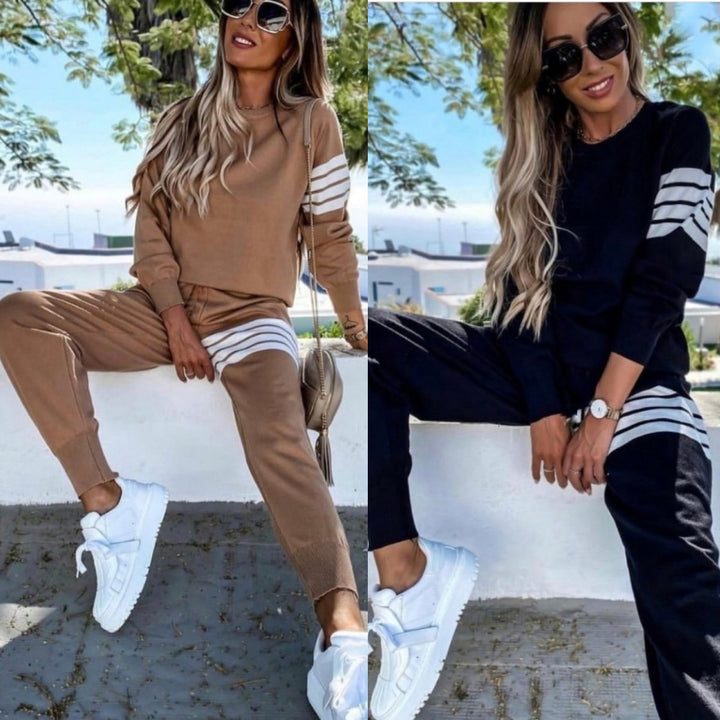 Damer Elegant och Casual Lounge Set med Löst Passform Mirla-Eva Jonsson