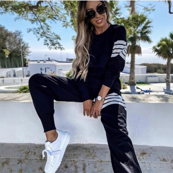 Damer Elegant och Casual Lounge Set med Löst Passform Mirla-Eva Jonsson