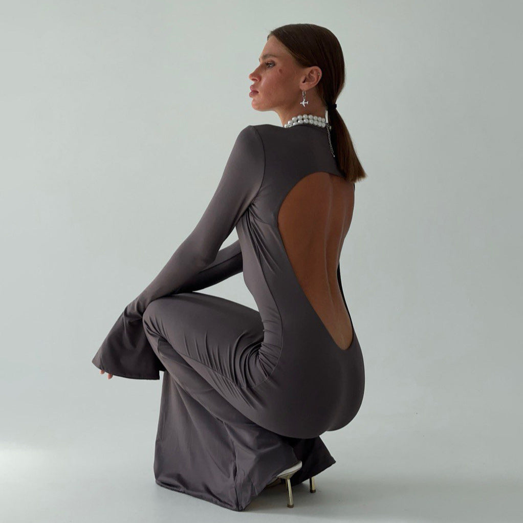 Damer Elegant och Figurformad Kvällsklänning med Långa Ärmar Mirla-Eva Jonsson