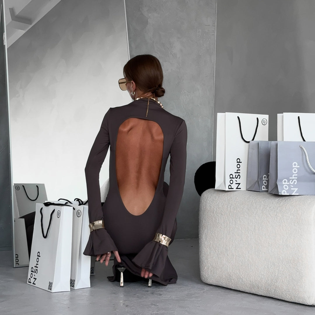 Damer Elegant och Figurformad Kvällsklänning med Långa Ärmar Mirla-Eva Jonsson