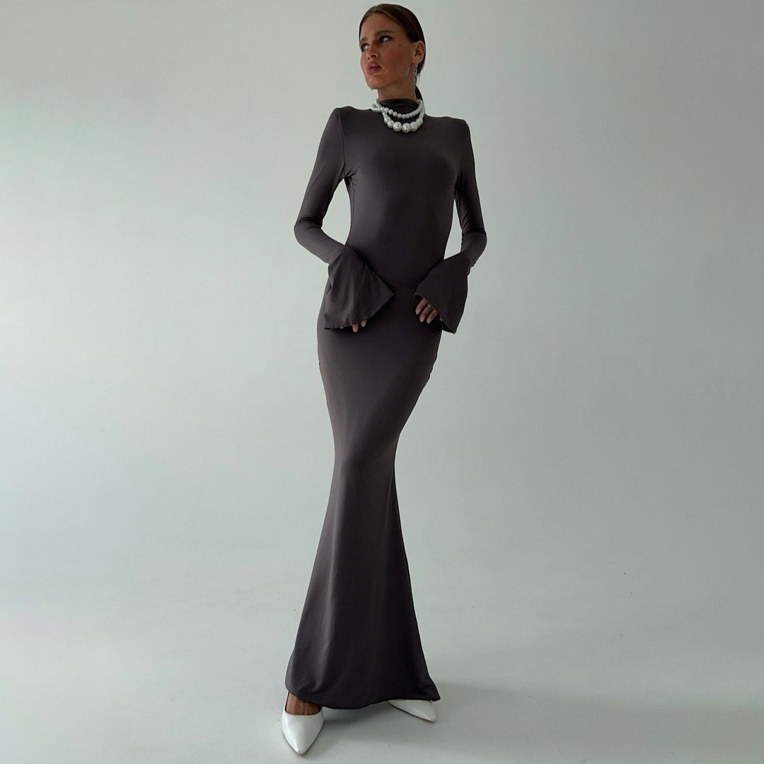 Damer Elegant och Figurformad Kvällsklänning med Långa Ärmar Mirla-Eva Jonsson