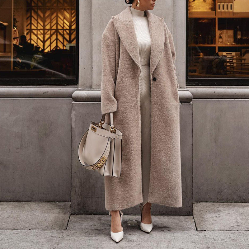 Damer Elegant och Varm Ullkappa med Modern Skärning Mirla-Eva Jonsson