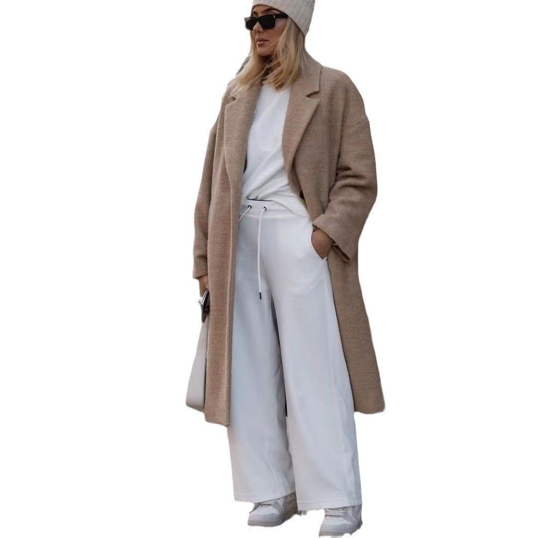 Damer Elegant och Varm Ullkappa med Modern Skärning Mirla-Eva Jonsson