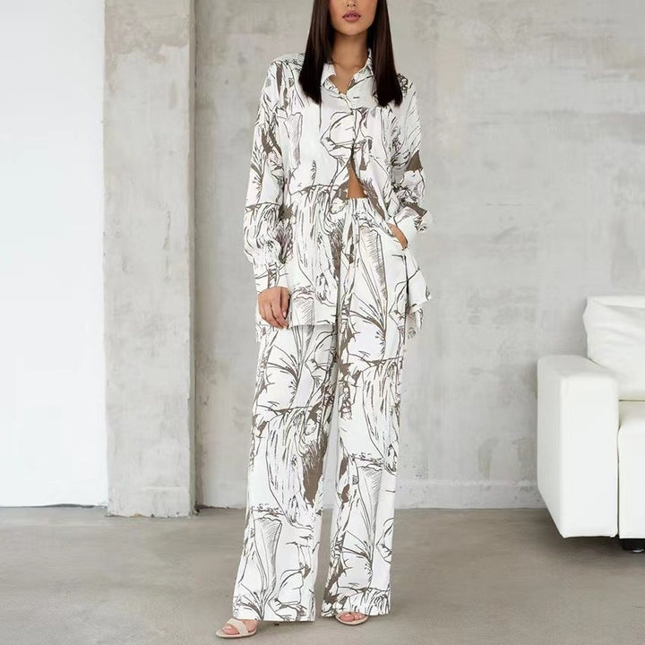 Damer Elegant och avslappnad blus-byxdress Eva Jonsson-Eva Jonsson