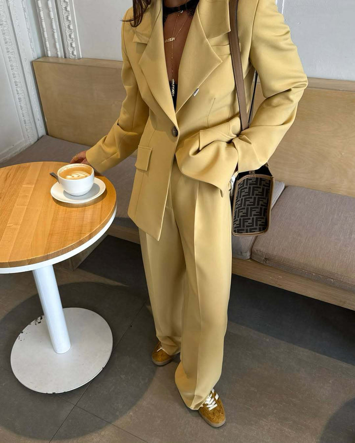 Damer Elegant och avslappnad kostymset med vida byxor Eva Jonsson-Eva Jonsson