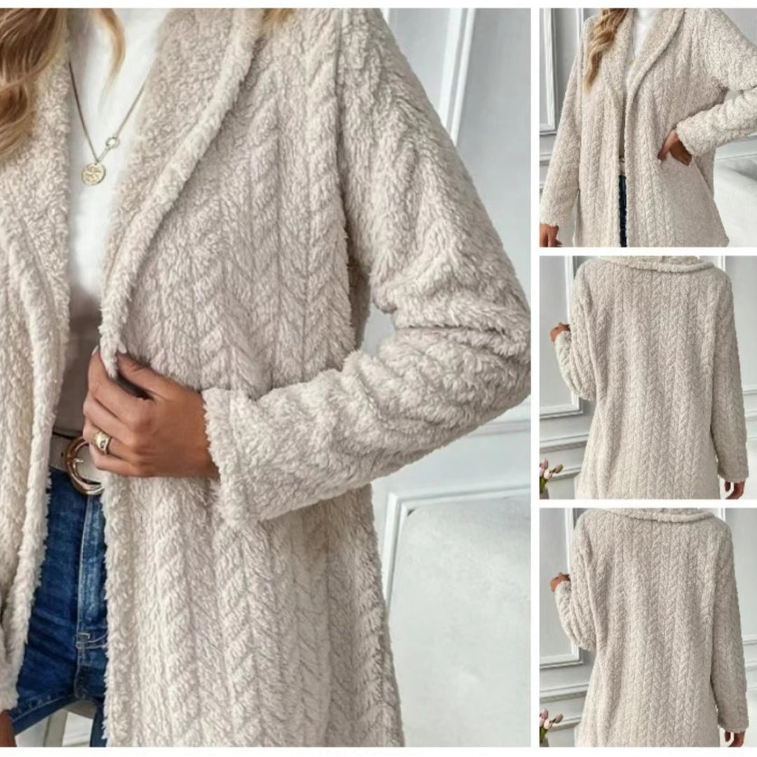 Damer Elegant och avslappnad plyschjacka med strukturerad design Mirla-Eva Jonsson