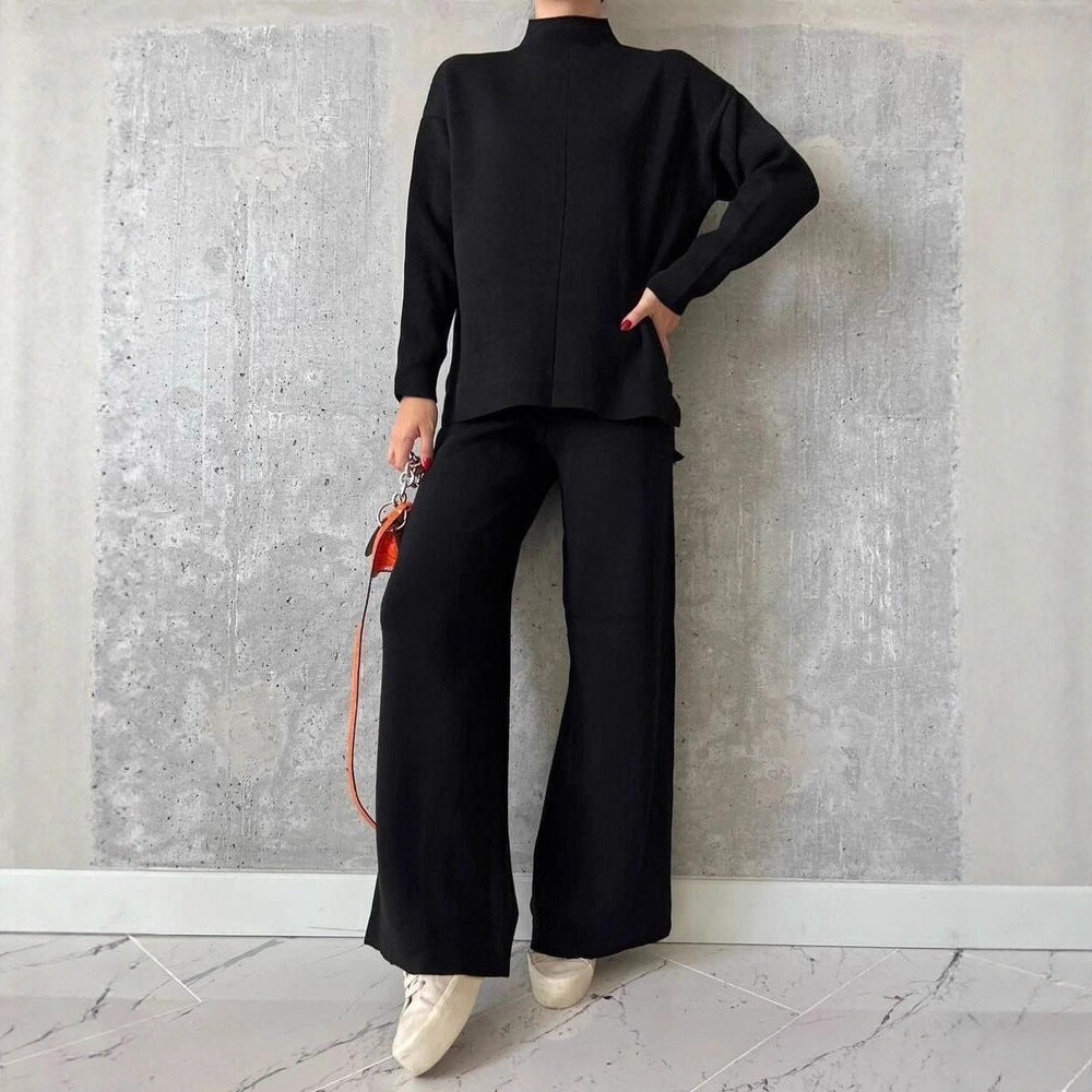 Damer Elegant och avslappnat lounge-set med vid topp och flare byxor Mirla-Eva Jonsson