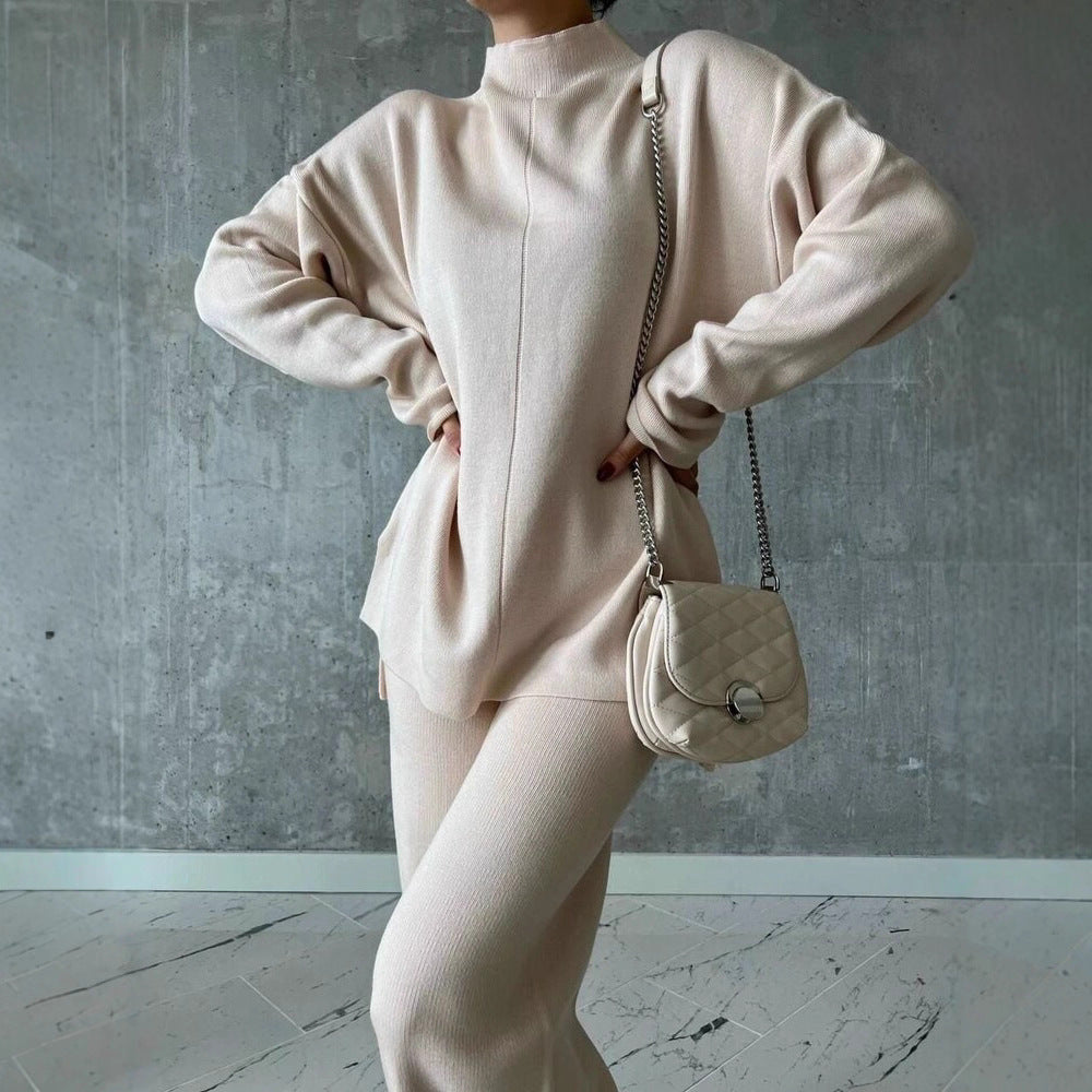Damer Elegant och avslappnat lounge-set med vid topp och flare byxor Mirla-Eva Jonsson