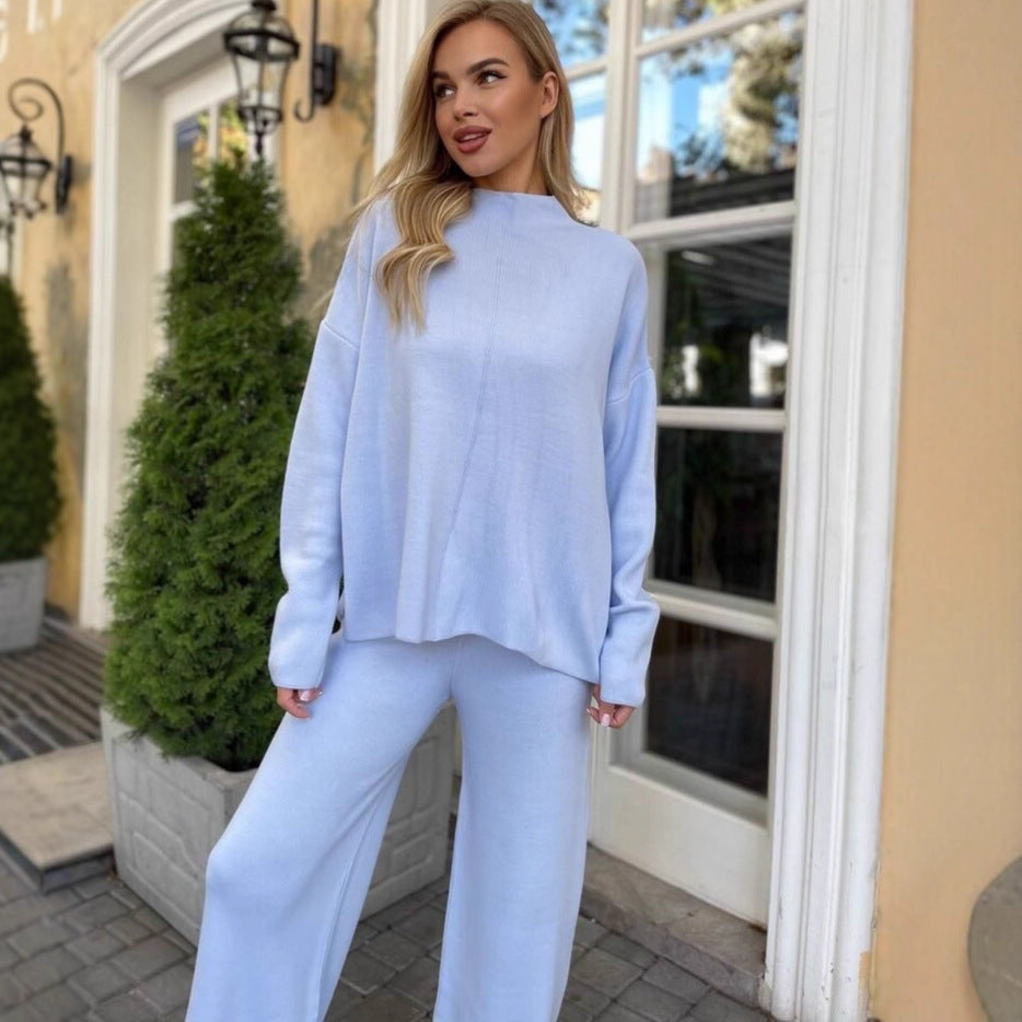 Damer Elegant och avslappnat lounge-set med vid topp och flare byxor Mirla-Eva Jonsson