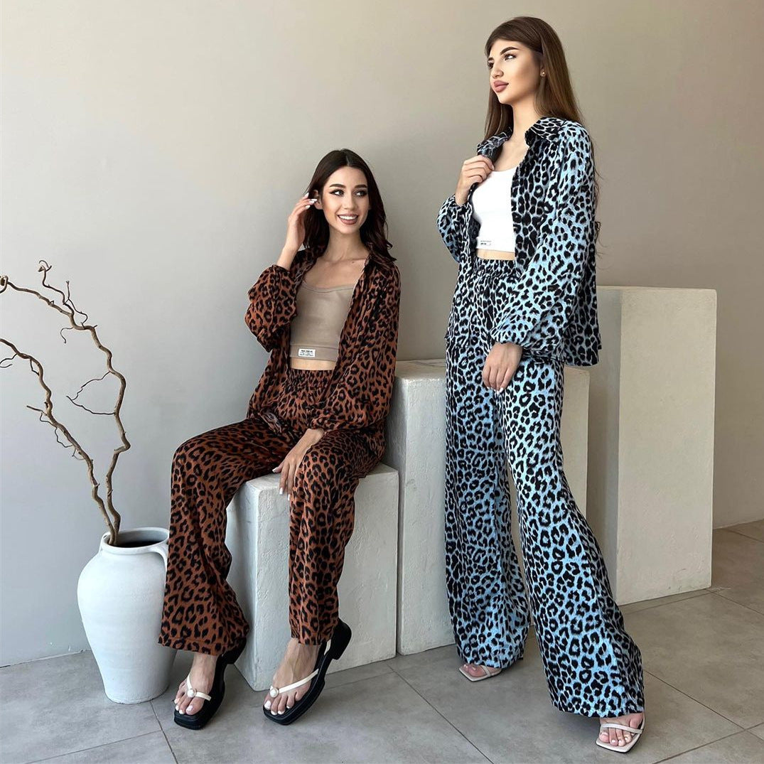 Damer Elegant och bekväm lounge-set med leopardmönster Eva Jonsson-Eva Jonsson