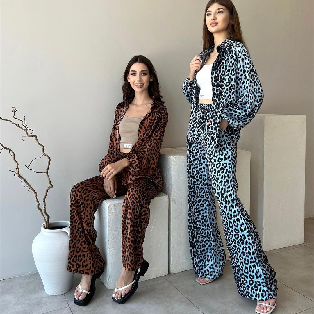 Damer Elegant och bekväm lounge-set med leopardmönster Mirla-Eva Jonsson