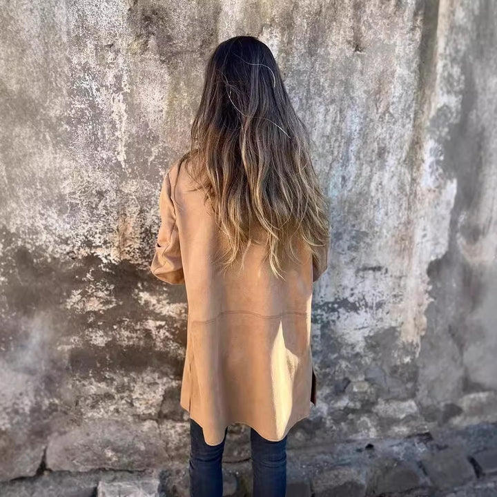 Damer Elegant och bekväm mocka-blazer Mirla-Eva Jonsson