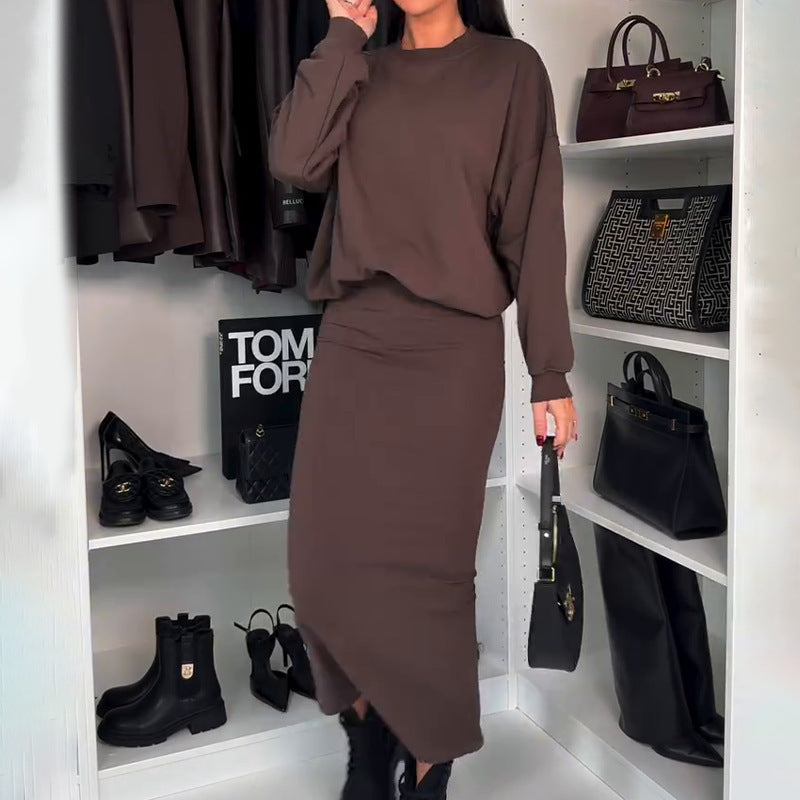 Damer Elegant och bekväm stickad klänningkombination Eva Jonsson-Eva Jonsson
