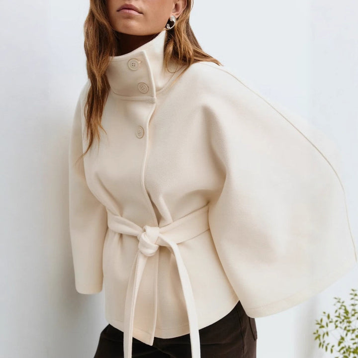 Damer Elegant och bekväm ulljacka med midjebälte Mirla-Eva Jonsson