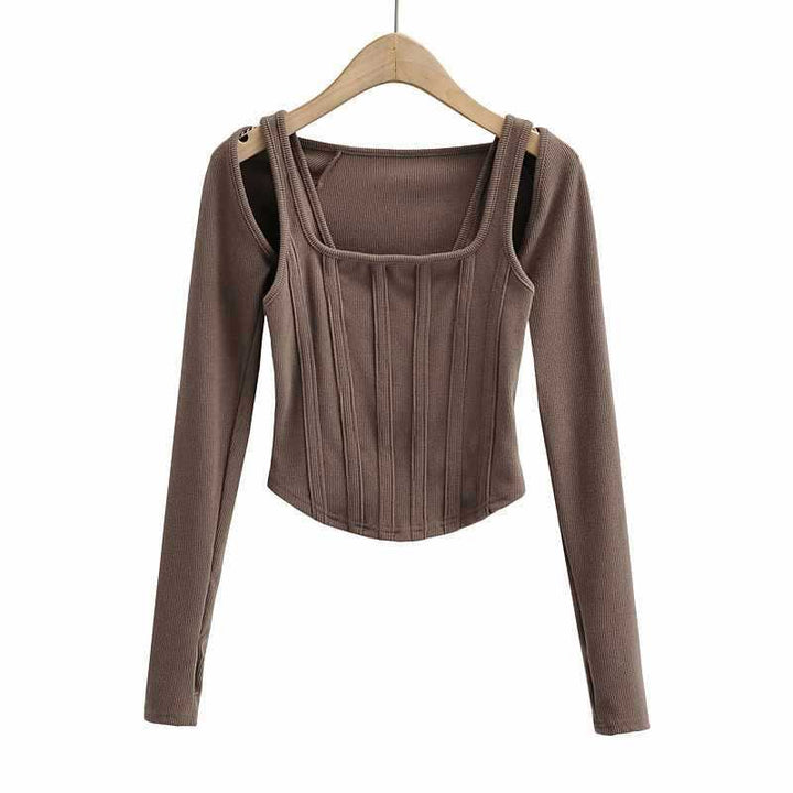 Damer Elegant och figurnära Långärmad topp Mirla-Eva Jonsson