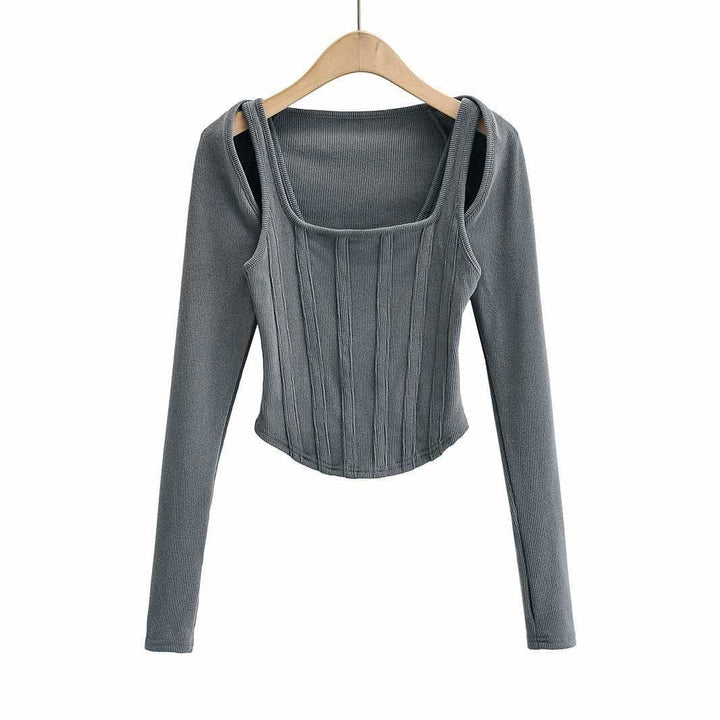 Damer Elegant och figurnära Långärmad topp Mirla-Eva Jonsson