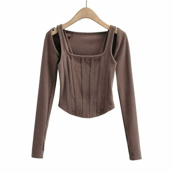 Damer Elegant och figurnära Långärmad topp Mirla-Eva Jonsson