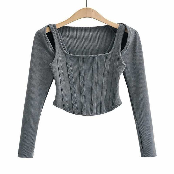 Damer Elegant och figurnära Långärmad topp Mirla-Eva Jonsson
