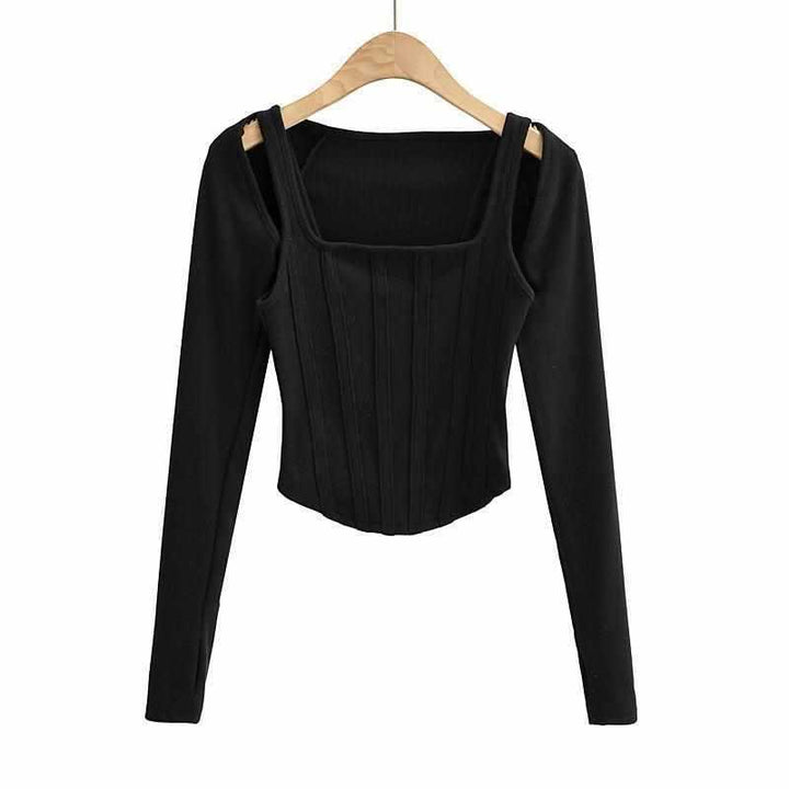 Damer Elegant och figurnära Långärmad topp Mirla-Eva Jonsson