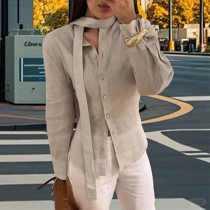Damer Elegant och flödande blus med knytaccent Mirla-Eva Jonsson