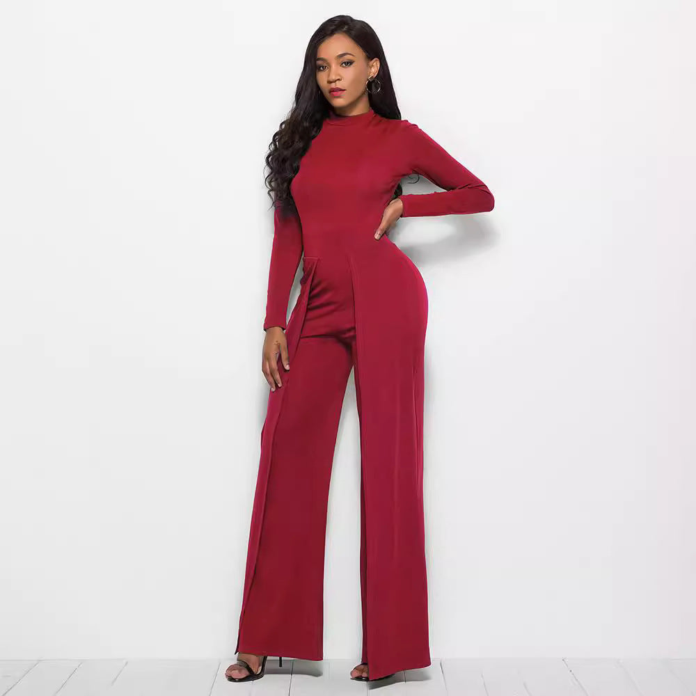 Damer Elegant och flödande jumpsuit med långa ärmar Mirla-Eva Jonsson