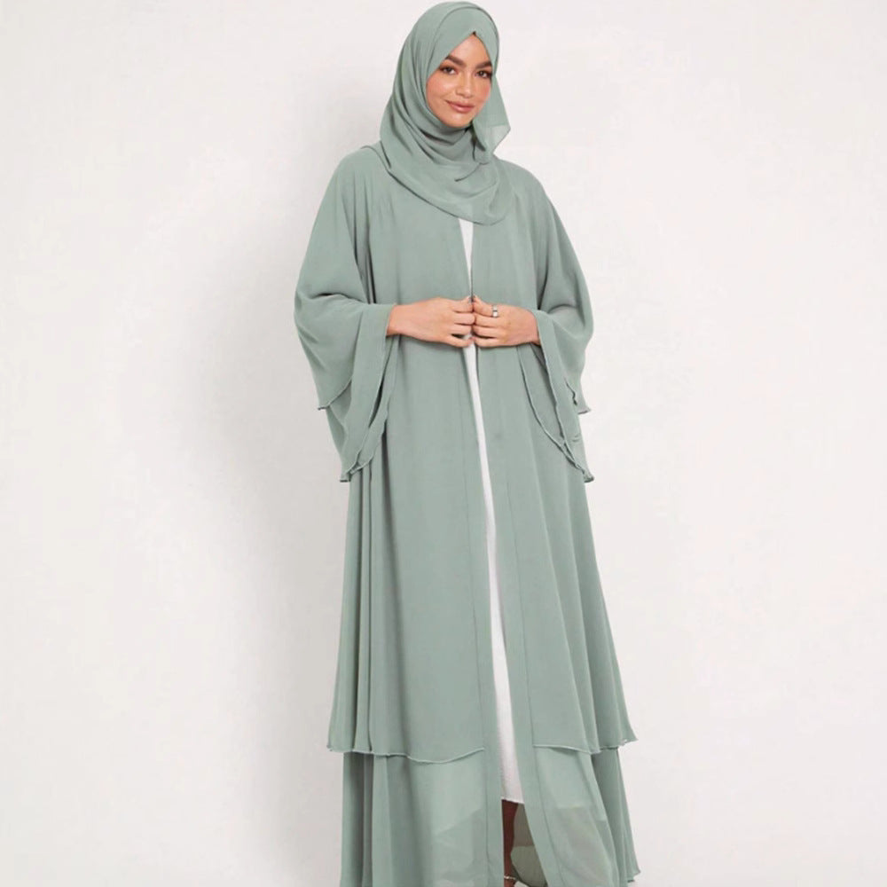 Damer Elegant och flytande lång kaftan med öppna ärmar Eva Jonsson-Eva Jonsson