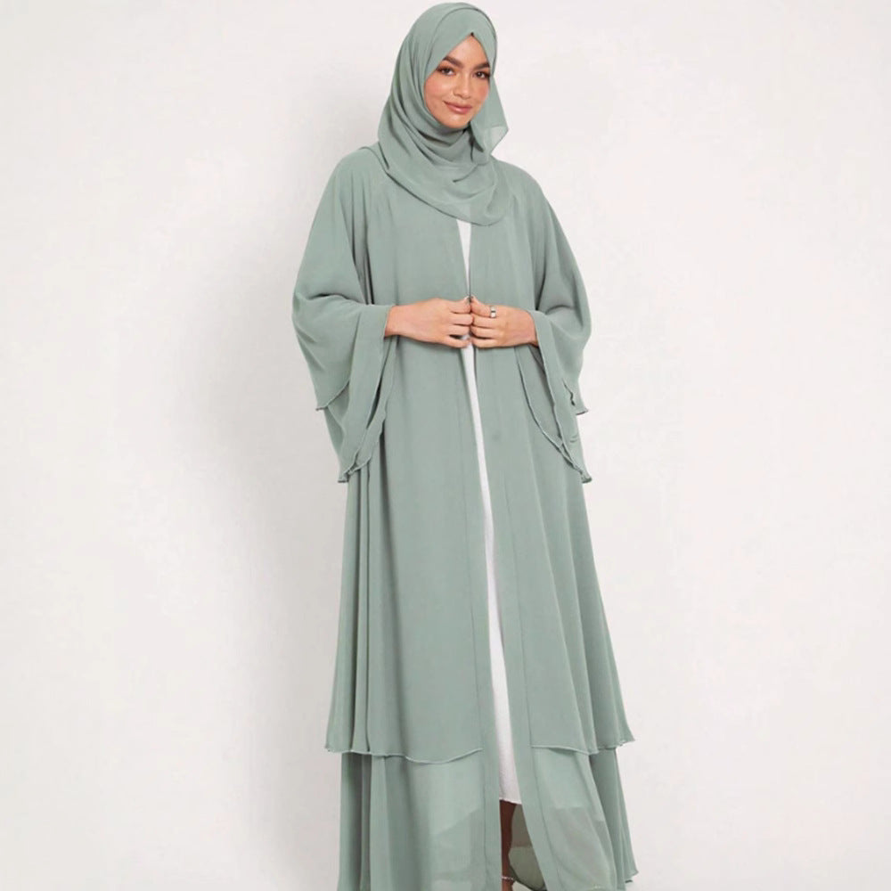 Damer Elegant och flytande lång kaftan med öppna ärmar Eva Jonsson-Eva Jonsson