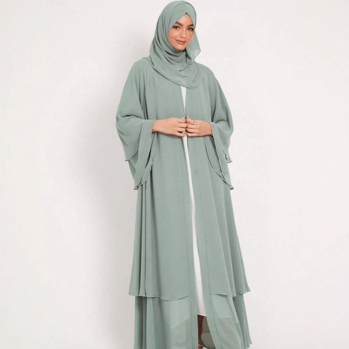 Damer Elegant och flytande lång kaftan med öppna ärmar Mirla-Eva Jonsson