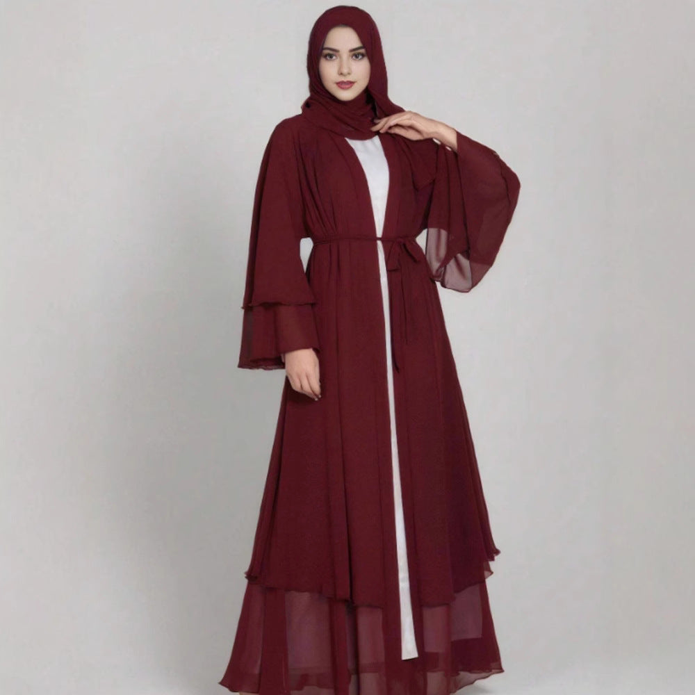 Damer Elegant och flytande lång kaftan med öppna ärmar Mirla-Eva Jonsson