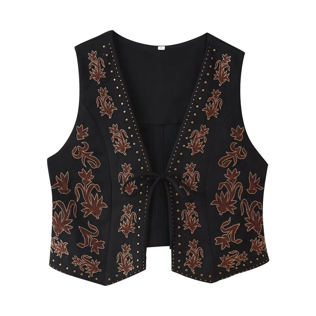 Damer Elegant och konstfullt broderad väst Mirla-Eva Jonsson