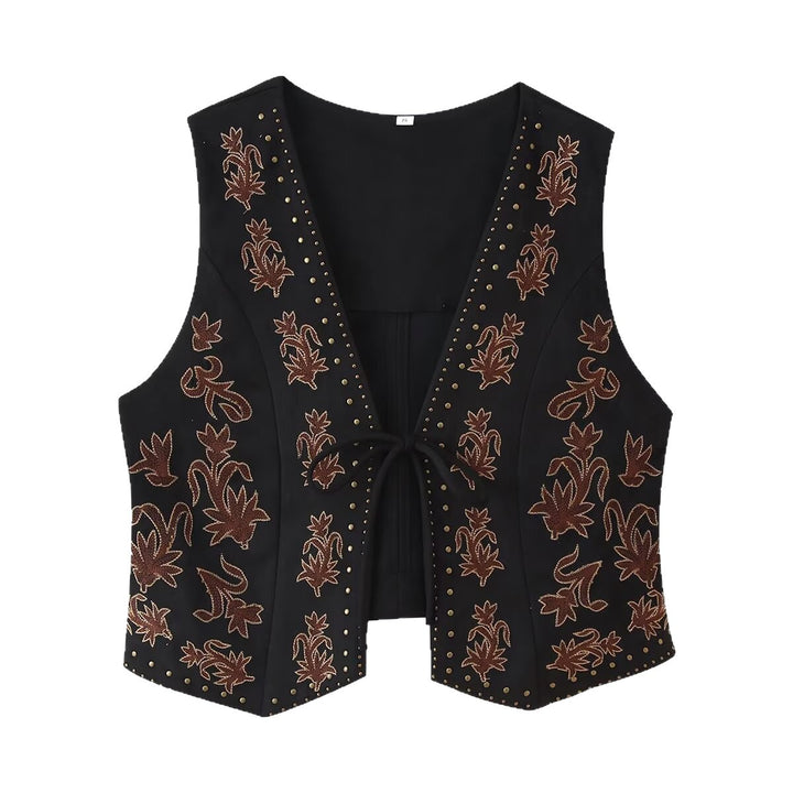 Damer Elegant och konstfullt broderad väst Mirla-Eva Jonsson