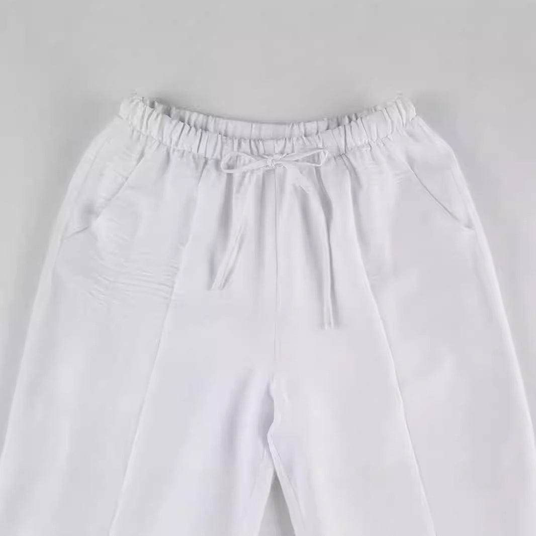 Damer Elegant och luftig Lounge-byxa med elastisk midja och sidfickor Mirla-Eva Jonsson