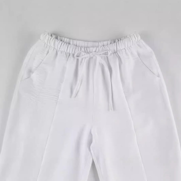Damer Elegant och luftig Lounge-byxa med elastisk midja och sidfickor Mirla-Eva Jonsson