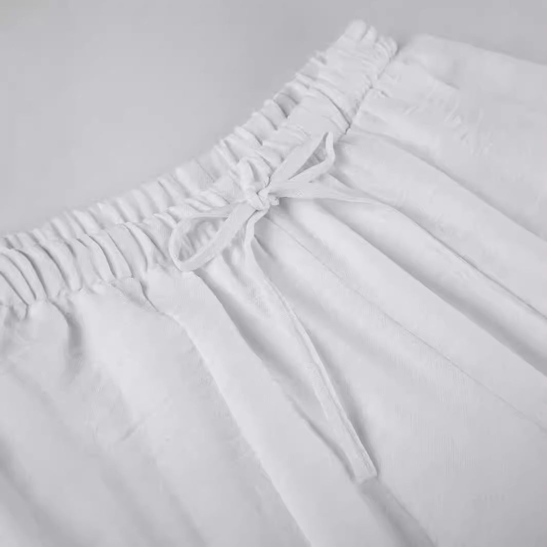 Damer Elegant och luftig Lounge-byxa med elastisk midja och sidfickor Mirla-Eva Jonsson