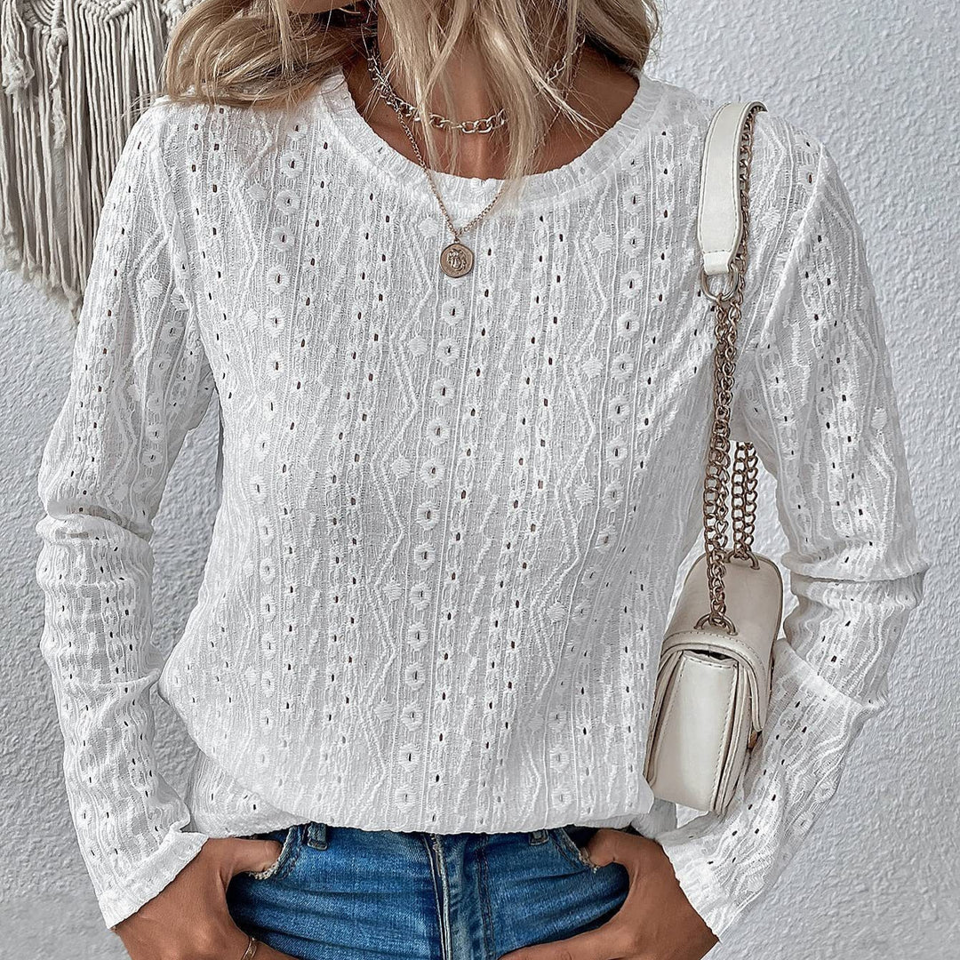 Damer Elegant och luftig blus med broderi Mirla-Eva Jonsson
