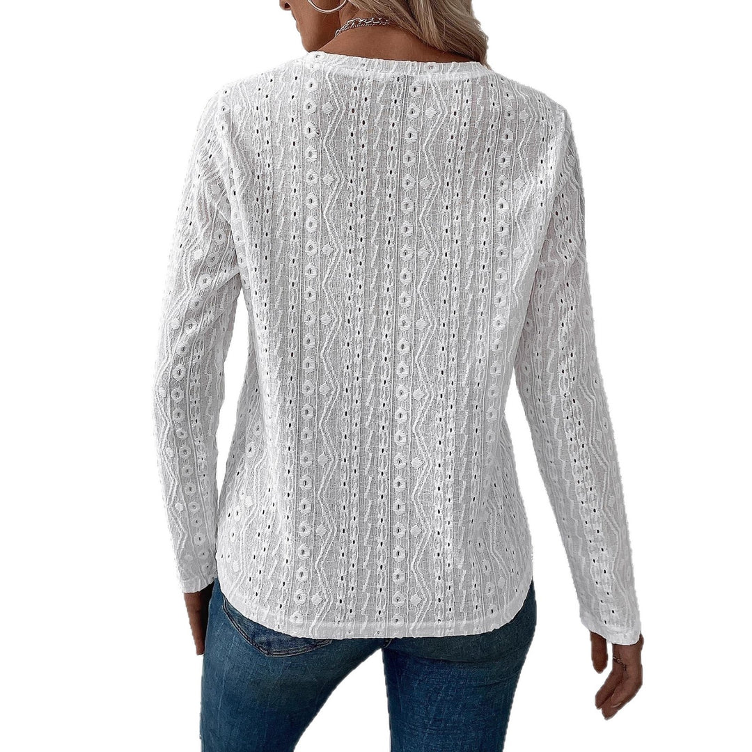 Damer Elegant och luftig blus med broderi Mirla-Eva Jonsson