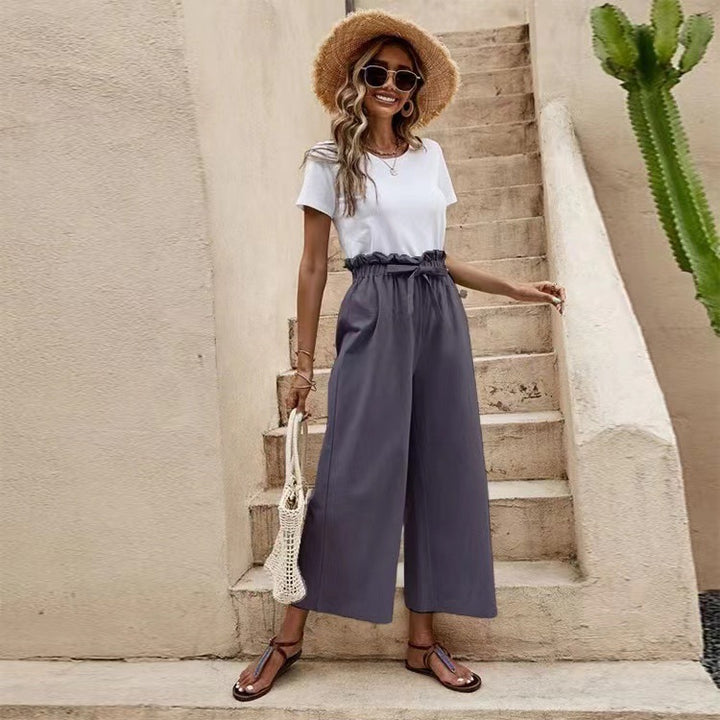 Damer Elegant och luftig culotte-byxa med hög midja Mirla-Eva Jonsson