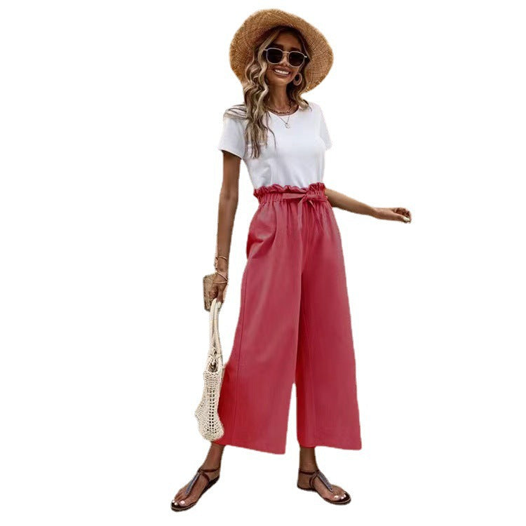 Damer Elegant och luftig culotte-byxa med hög midja Mirla-Eva Jonsson