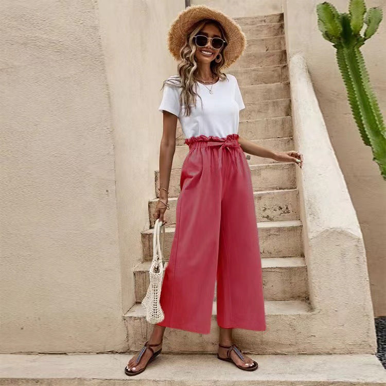 Damer Elegant och luftig culotte-byxa med hög midja Mirla-Eva Jonsson