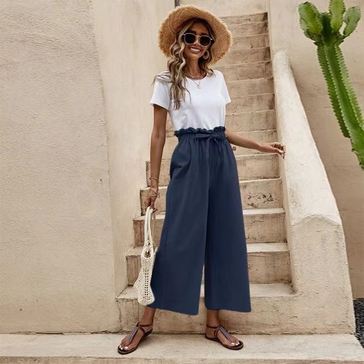 Damer Elegant och luftig culotte-byxa med hög midja Mirla-Eva Jonsson