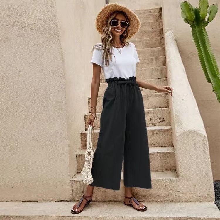 Damer Elegant och luftig culotte-byxa med hög midja Mirla-Eva Jonsson