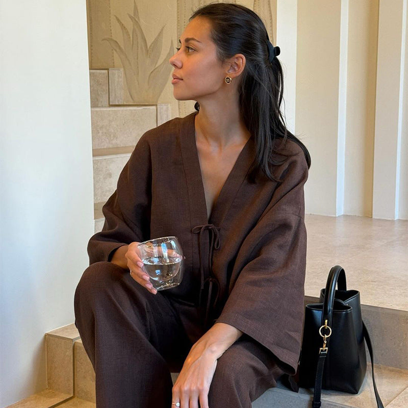 Damer Elegant och luftig linnejacka med sidofickor Mirla-Eva Jonsson
