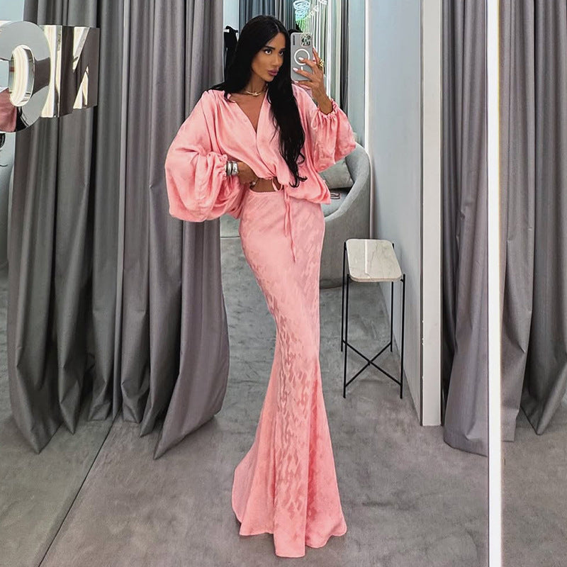 Damer Elegant och luftigt ensemble med voluminösa ärmar Mirla-Eva Jonsson