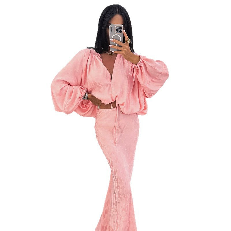 Damer Elegant och luftigt ensemble med voluminösa ärmar Mirla-Eva Jonsson