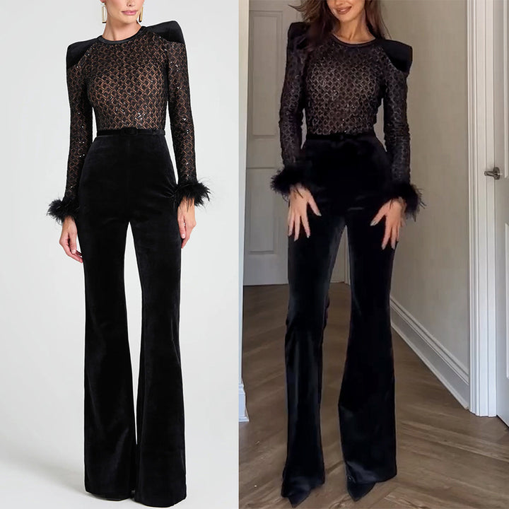 Damer Elegant och moderiktig blus med paljetter och utsvängda ärmar Mirla-Eva Jonsson