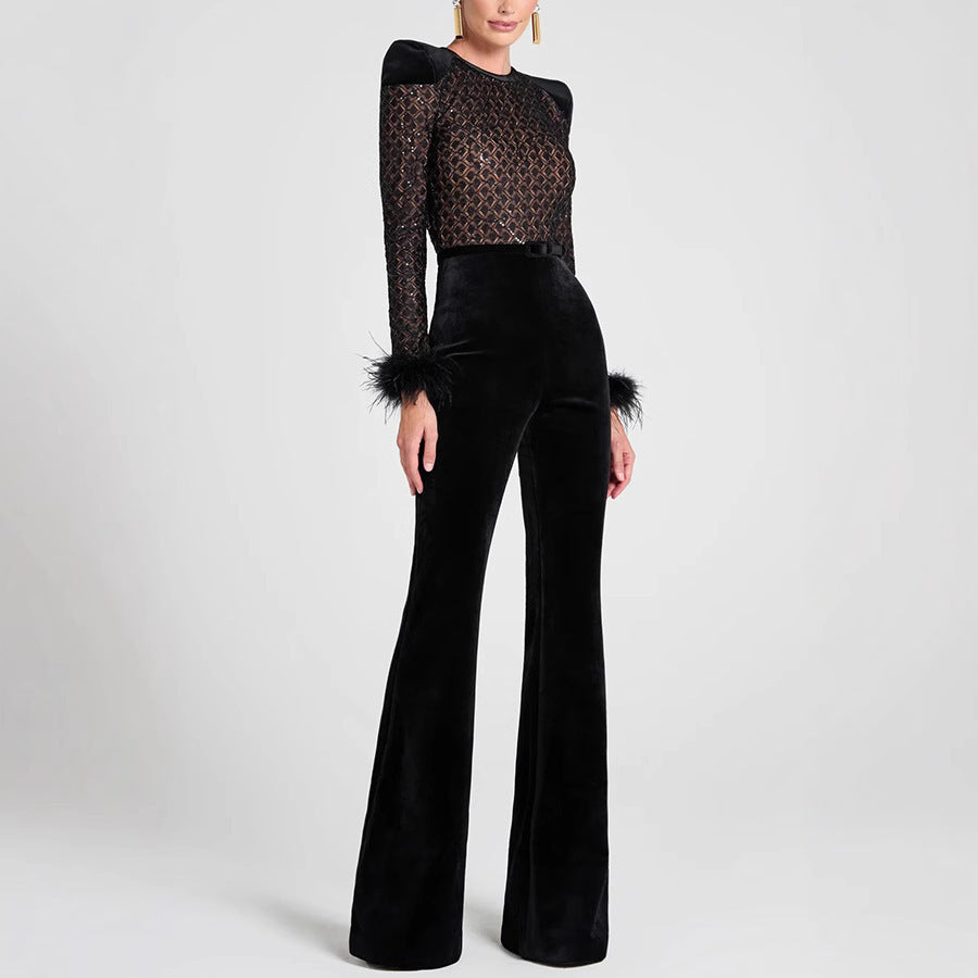 Damer Elegant och moderiktig blus med paljetter och utsvängda ärmar Mirla-Eva Jonsson