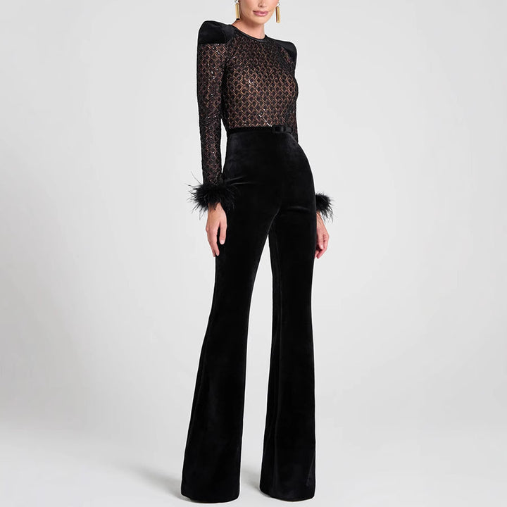 Damer Elegant och moderiktig blus med paljetter och utsvängda ärmar Mirla-Eva Jonsson
