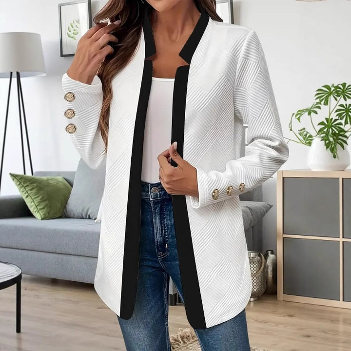 Damer Elegant och snygg blazerkavaj med kontrastdetaljer Mirla-Eva Jonsson