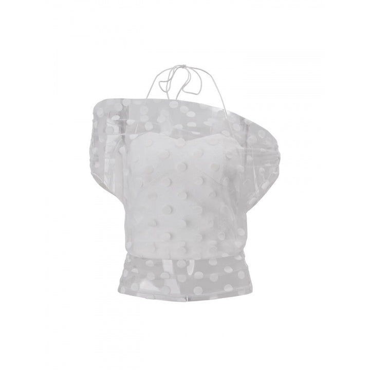 Damer Elegant off-shoulder topp med prickar och rynkning Mirla-Eva Jonsson