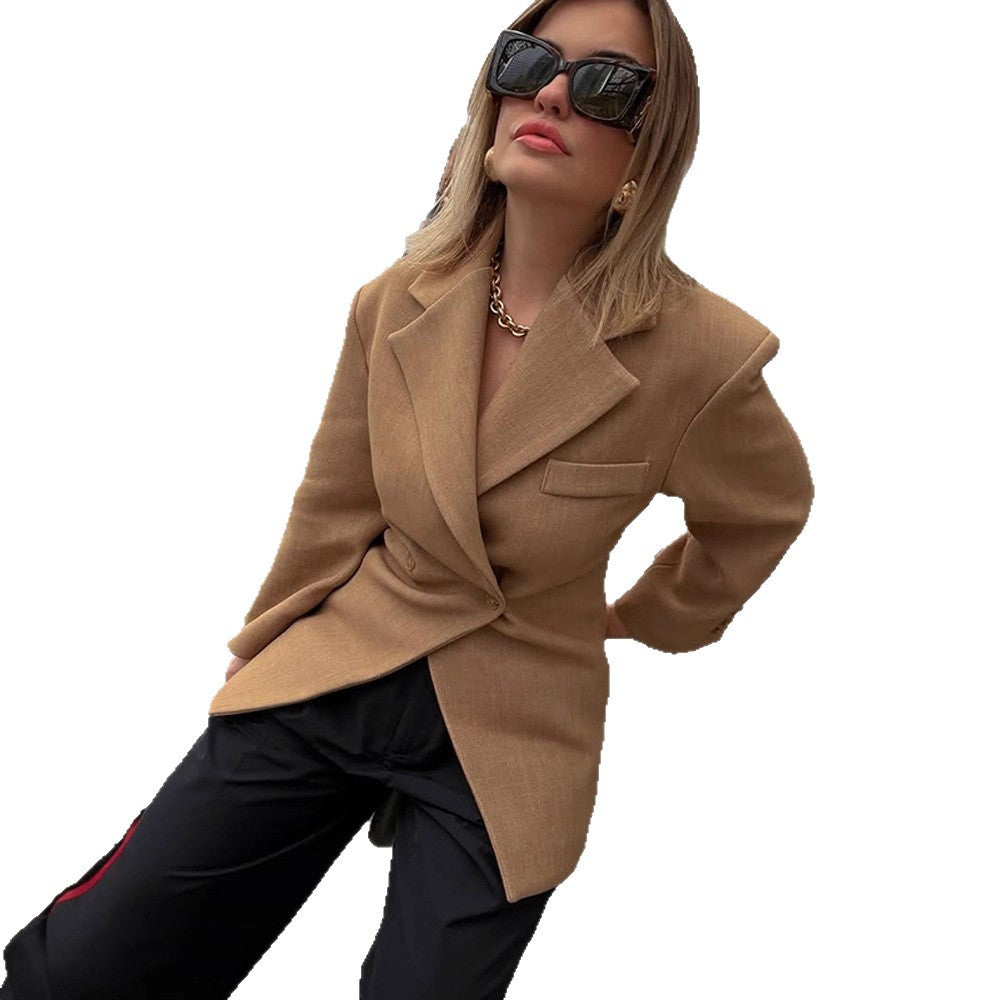 Damer Elegant oversized Blazerjacka med knappdetaljer och modern silhuett Mirla-Eva Jonsson